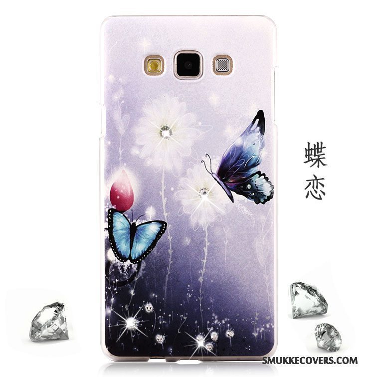 Etui Samsung Galaxy A8 Strass Lyse Telefon, Cover Samsung Galaxy A8 Beskyttelse Mesh Lilla