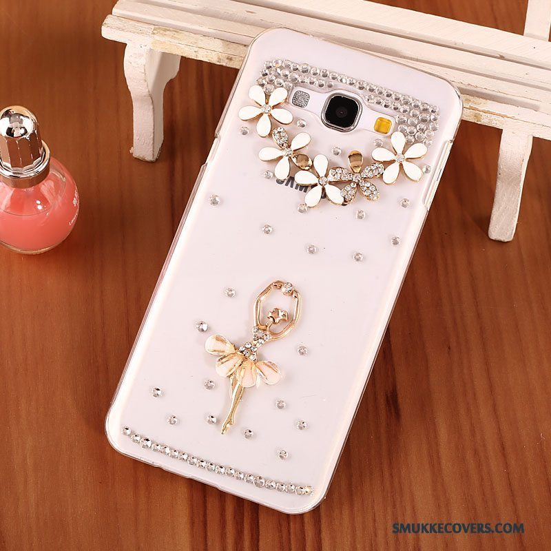 Etui Samsung Galaxy A8 Strass Sort Telefon, Cover Samsung Galaxy A8 Beskyttelse Hård Gennemsigtig