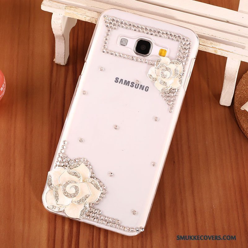 Etui Samsung Galaxy A8 Strass Sort Telefon, Cover Samsung Galaxy A8 Beskyttelse Hård Gennemsigtig