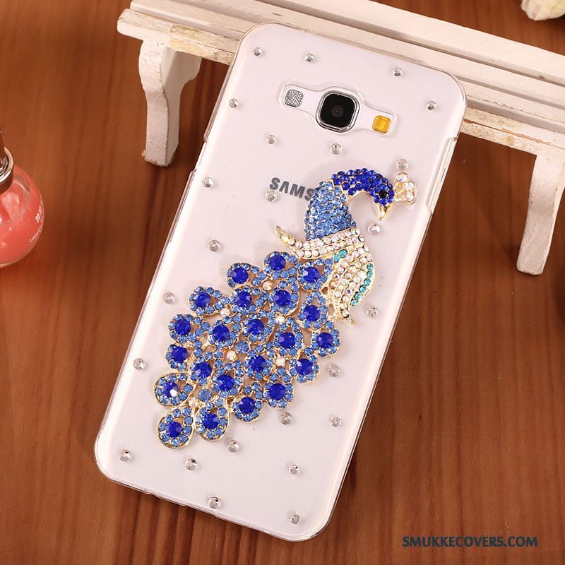 Etui Samsung Galaxy A8 Strass Sort Telefon, Cover Samsung Galaxy A8 Beskyttelse Hård Gennemsigtig