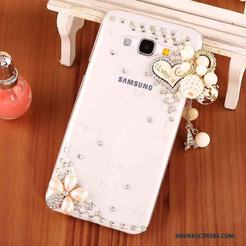 Etui Samsung Galaxy A8 Strass Sort Telefon, Cover Samsung Galaxy A8 Beskyttelse Hård Gennemsigtig