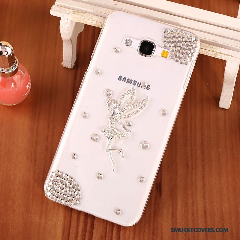 Etui Samsung Galaxy A8 Strass Sort Telefon, Cover Samsung Galaxy A8 Beskyttelse Hård Gennemsigtig