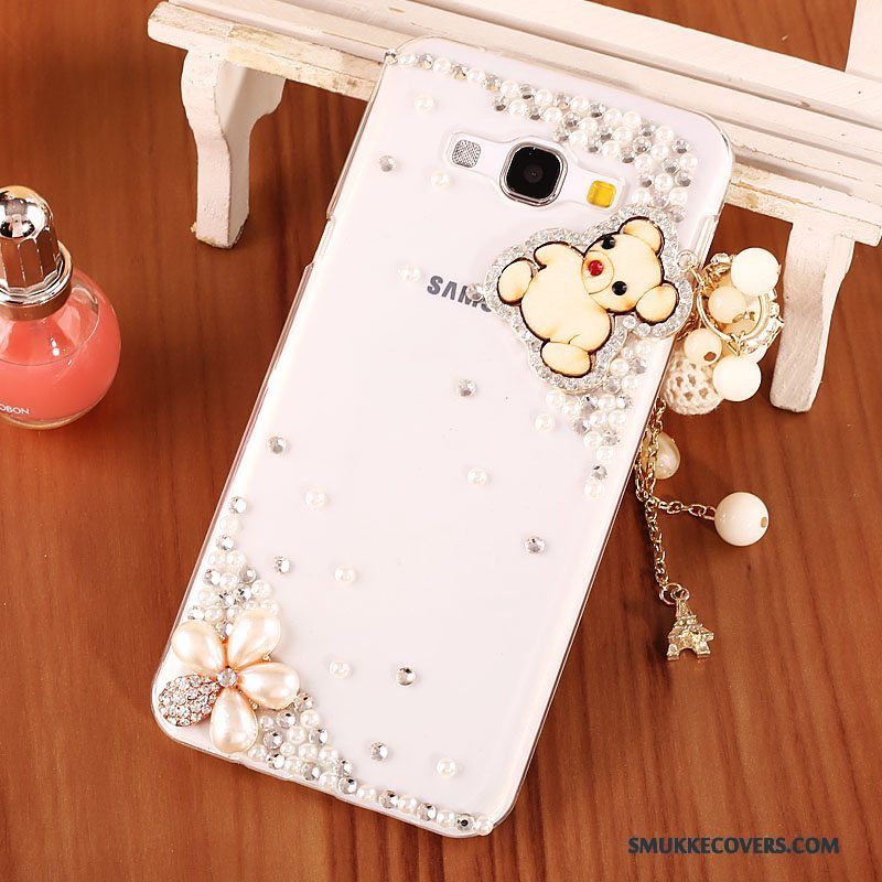 Etui Samsung Galaxy A8 Strass Sort Telefon, Cover Samsung Galaxy A8 Beskyttelse Hård Gennemsigtig