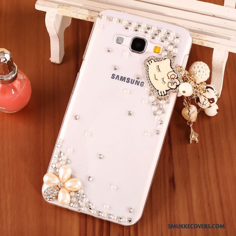 Etui Samsung Galaxy A8 Strass Sort Telefon, Cover Samsung Galaxy A8 Beskyttelse Hård Gennemsigtig