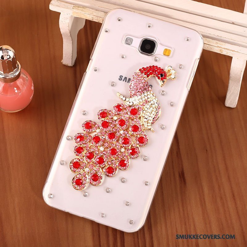 Etui Samsung Galaxy A8 Strass Sort Telefon, Cover Samsung Galaxy A8 Beskyttelse Hård Gennemsigtig