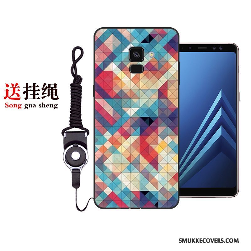 Etui Samsung Galaxy A8+ Tasker Af Personlighed Telefon, Cover Samsung Galaxy A8+ Beskyttelse Sort Anti-fald