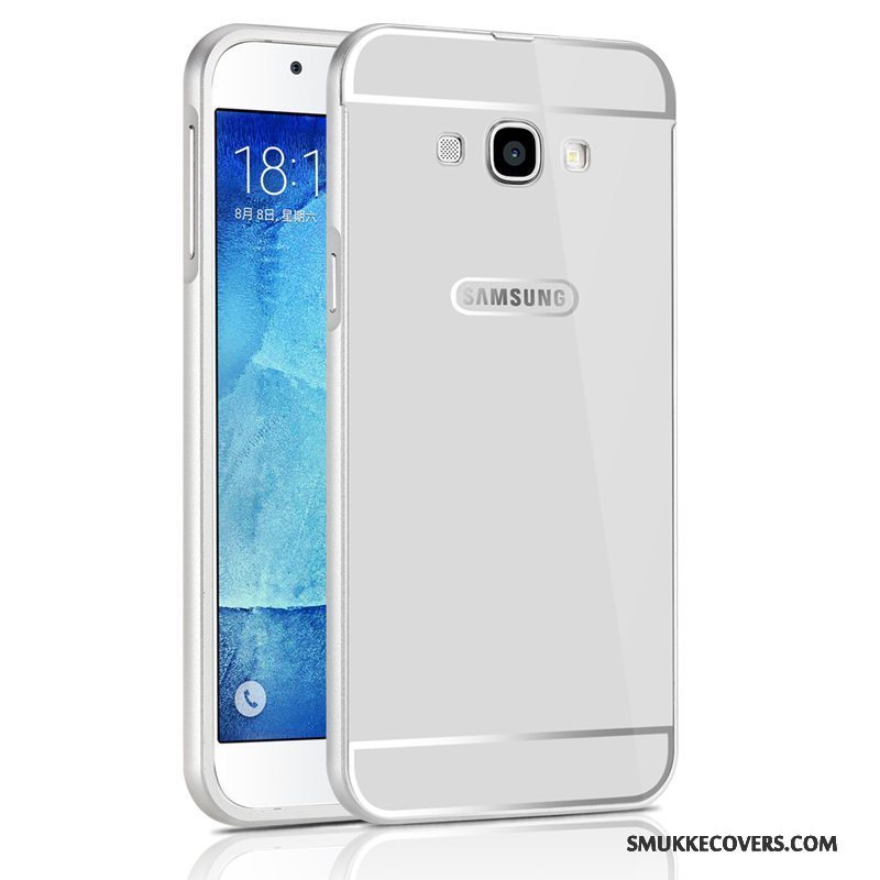 Etui Samsung Galaxy A8 Tasker Guld Telefon, Cover Samsung Galaxy A8 Metal Anti-fald Ramme