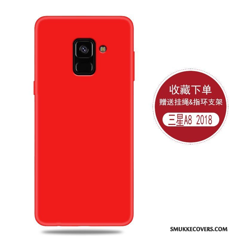 Etui Samsung Galaxy A8+ Tasker Rød Anti-fald, Cover Samsung Galaxy A8+ Beskyttelse Telefonaf Personlighed