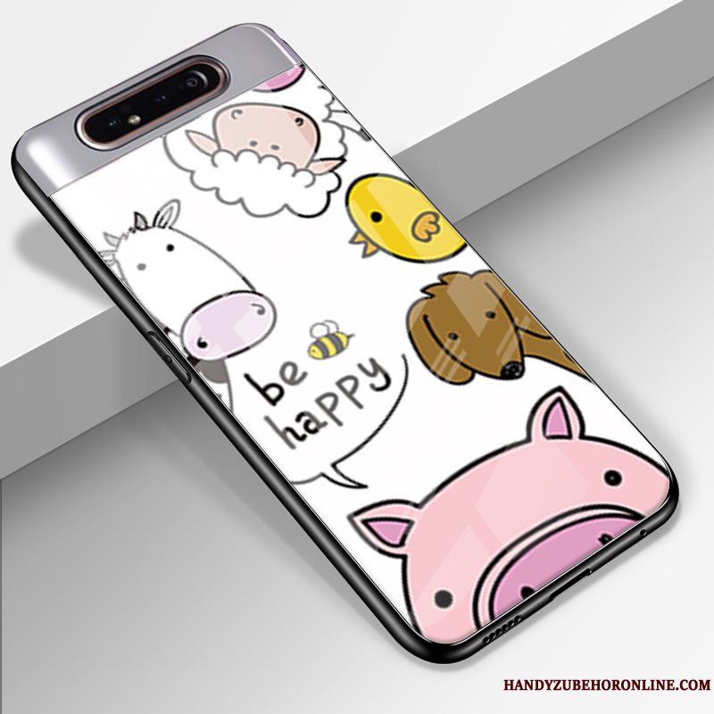 Etui Samsung Galaxy A80 Blød Smuk Anti-fald, Cover Samsung Galaxy A80 Beskyttelse Af Personlighed Lyserød