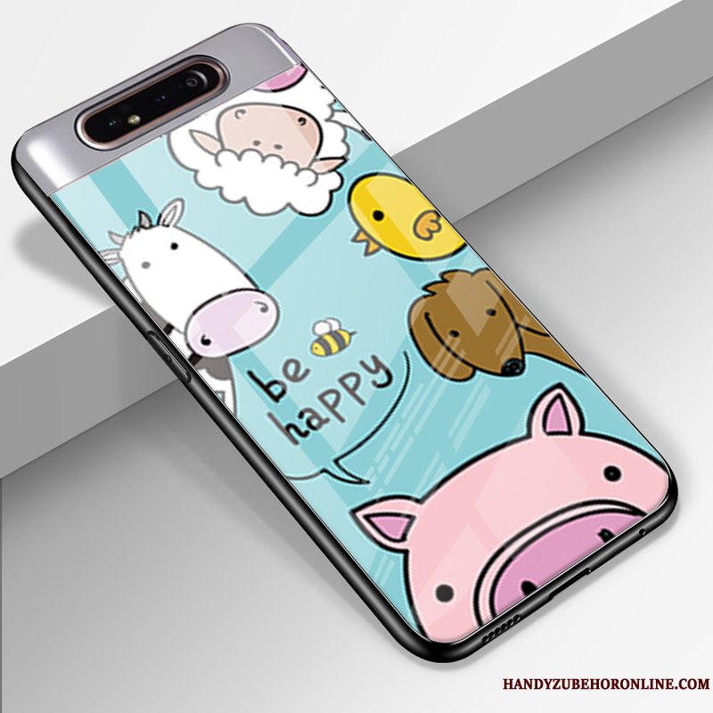 Etui Samsung Galaxy A80 Blød Smuk Anti-fald, Cover Samsung Galaxy A80 Beskyttelse Af Personlighed Lyserød