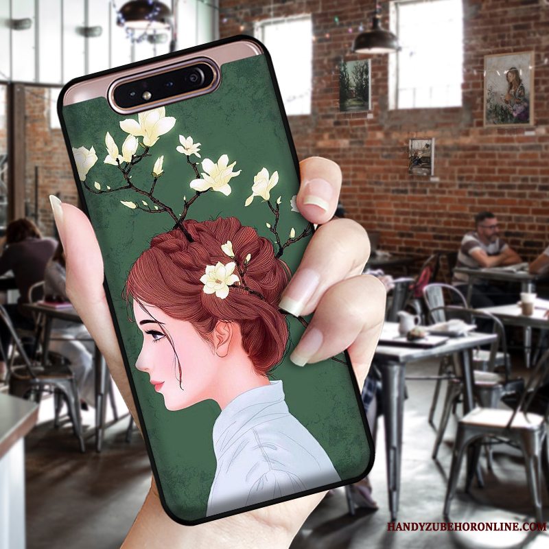 Etui Samsung Galaxy A80 Blød Telefonvind, Cover Samsung Galaxy A80 Beskyttelse Rød Anti-fald