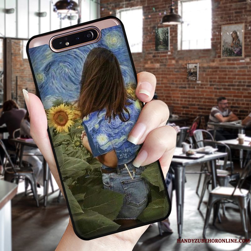 Etui Samsung Galaxy A80 Blød Telefonvind, Cover Samsung Galaxy A80 Beskyttelse Rød Anti-fald