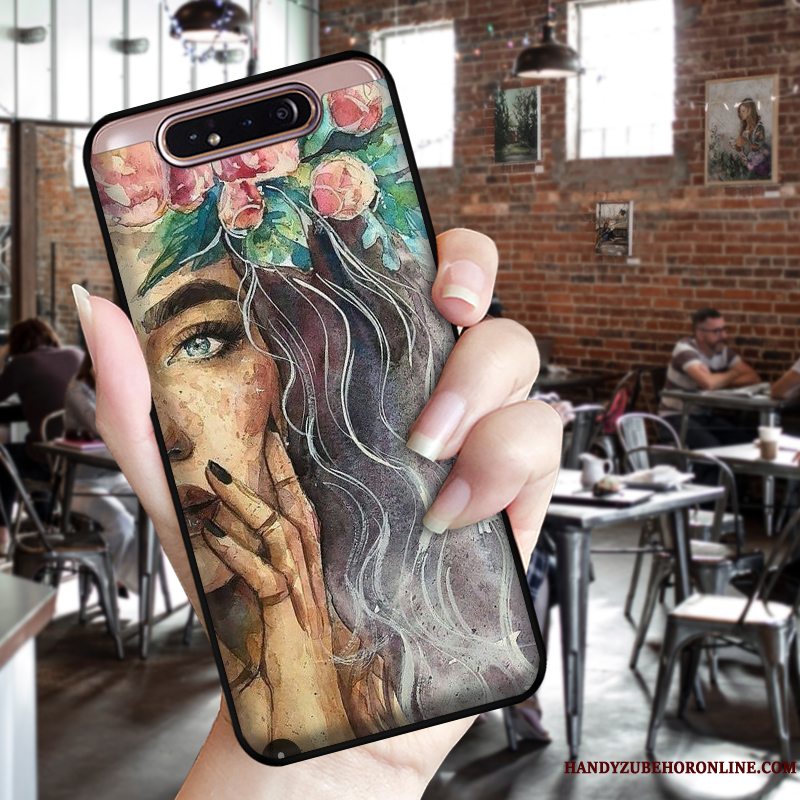 Etui Samsung Galaxy A80 Blød Telefonvind, Cover Samsung Galaxy A80 Beskyttelse Rød Anti-fald