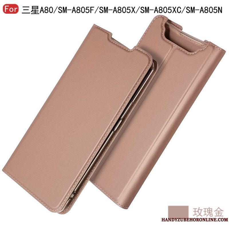 Etui Samsung Galaxy A80 Folio Af Personlighed Sort, Cover Samsung Galaxy A80 Tasker Telefonkort