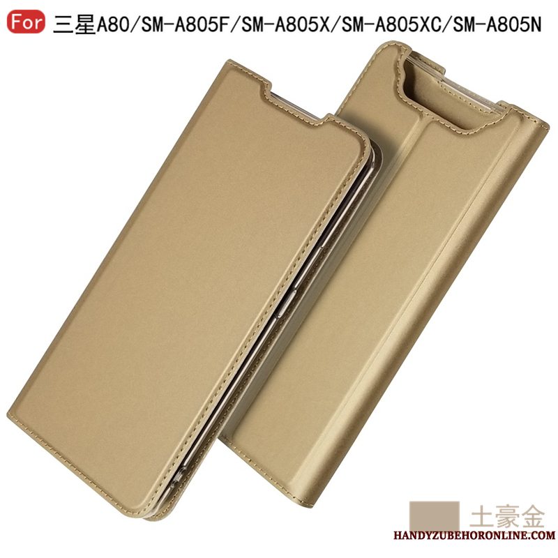 Etui Samsung Galaxy A80 Folio Af Personlighed Sort, Cover Samsung Galaxy A80 Tasker Telefonkort