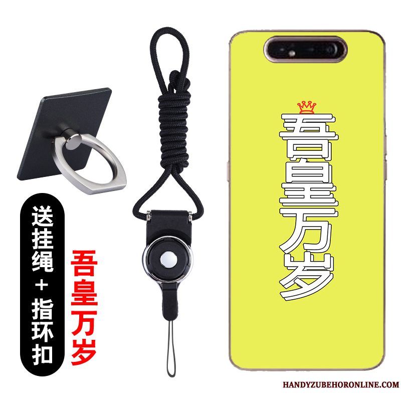Etui Samsung Galaxy A80 Silikone Gennemsigtig Lyserød, Cover Samsung Galaxy A80 Beskyttelse Telefonanti-fald