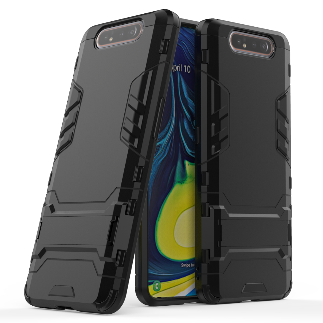 Etui Samsung Galaxy A80 Tasker Telefonrød, Cover Samsung Galaxy A80 Support Anti-fald Hård