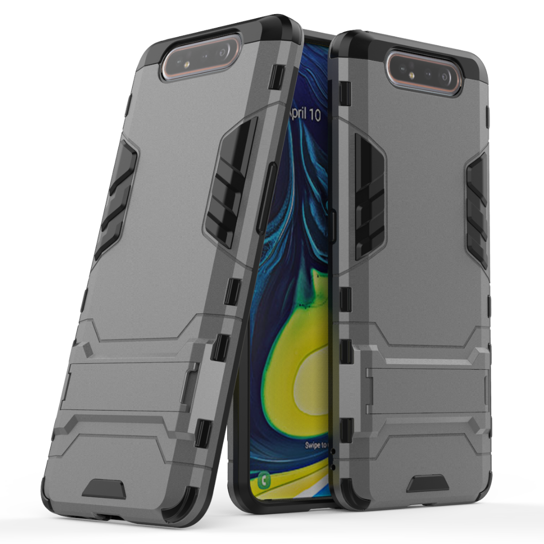 Etui Samsung Galaxy A80 Tasker Telefonrød, Cover Samsung Galaxy A80 Support Anti-fald Hård