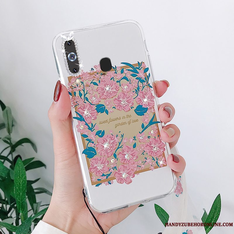 Etui Samsung Galaxy A8s Blød Lyserød Telefon, Cover Samsung Galaxy A8s Silikone