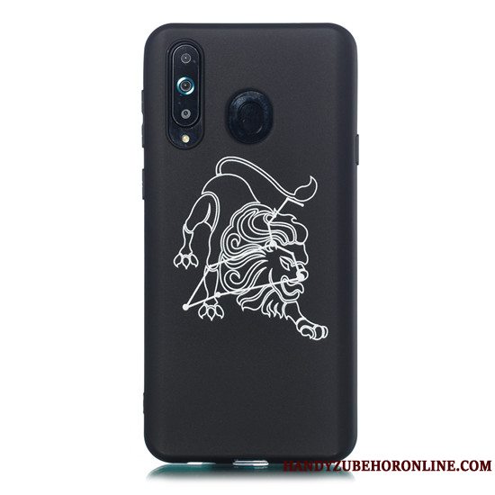 Etui Samsung Galaxy A8s Blød Telefonnubuck, Cover Samsung Galaxy A8s Cartoon Hængende Ornamenter Sort