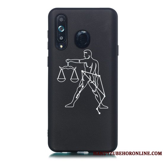 Etui Samsung Galaxy A8s Blød Telefonnubuck, Cover Samsung Galaxy A8s Cartoon Hængende Ornamenter Sort