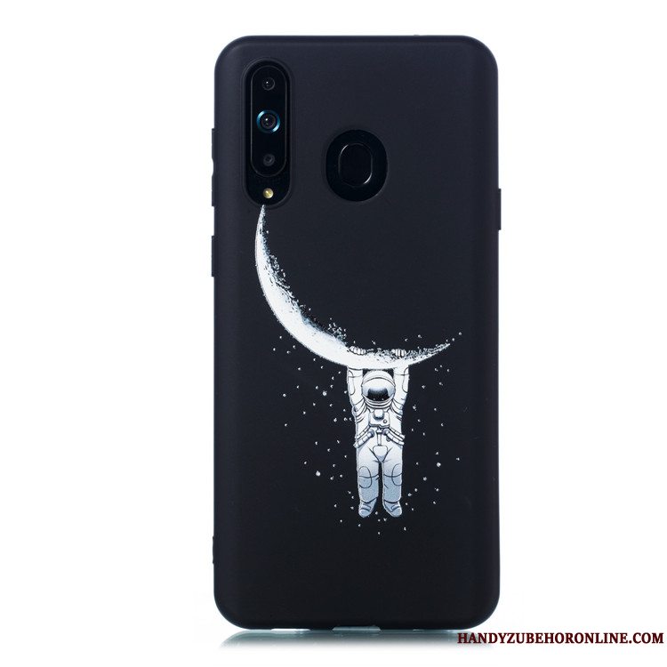 Etui Samsung Galaxy A8s Blød Telefonnubuck, Cover Samsung Galaxy A8s Cartoon Hængende Ornamenter Sort