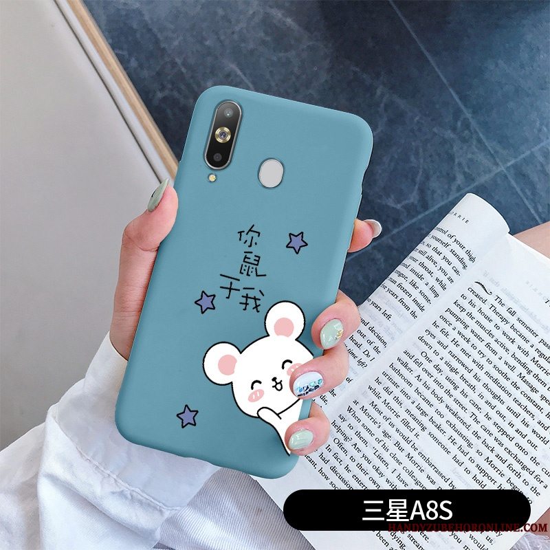 Etui Samsung Galaxy A8s Cartoon Rotte Simple, Cover Samsung Galaxy A8s Blød Anti-fald Blå