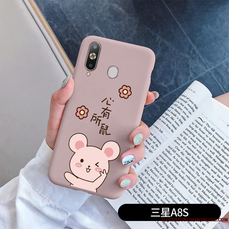 Etui Samsung Galaxy A8s Cartoon Rotte Simple, Cover Samsung Galaxy A8s Blød Anti-fald Blå