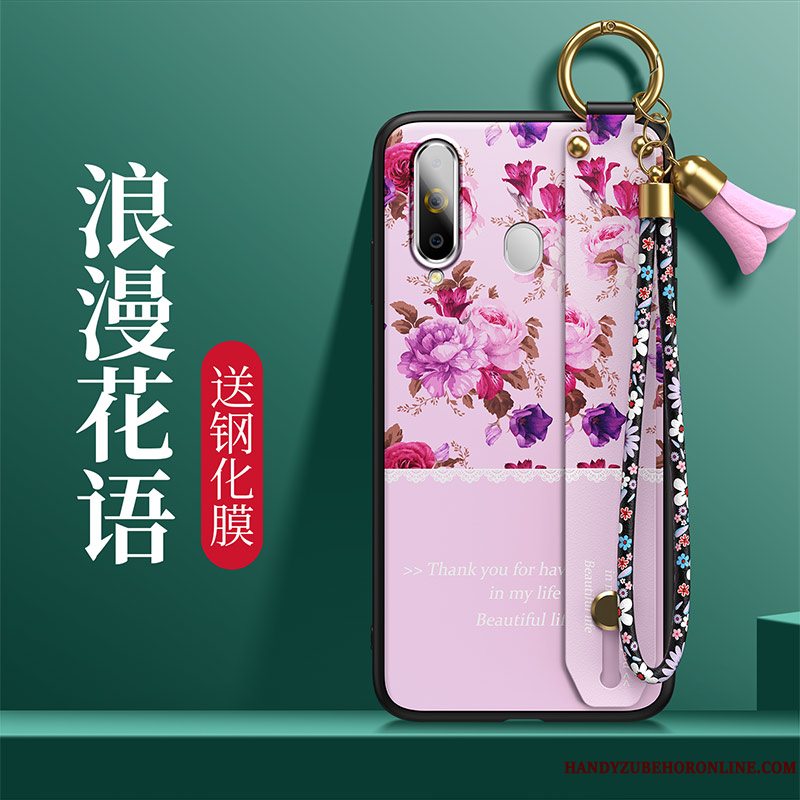 Etui Samsung Galaxy A8s Kreativ Let Tynd Blomster, Cover Samsung Galaxy A8s Beskyttelse Ny Grøn