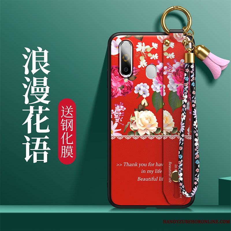 Etui Samsung Galaxy A8s Kreativ Let Tynd Blomster, Cover Samsung Galaxy A8s Beskyttelse Ny Grøn