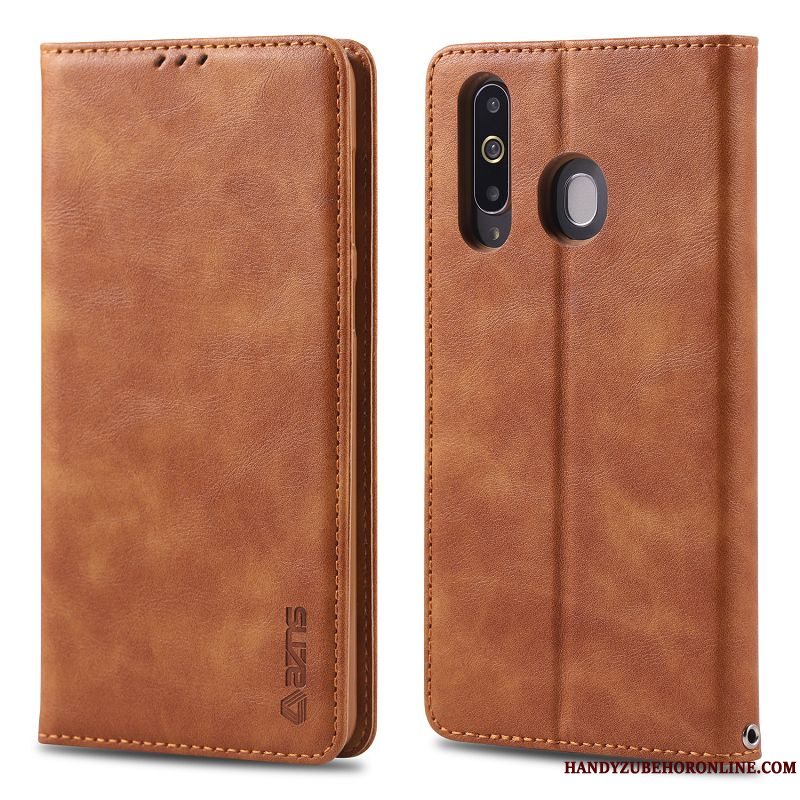 Etui Samsung Galaxy A8s Læder Skærmbeskyttelse Hængende Ornamenter, Cover Samsung Galaxy A8s Folio Telefonelegante