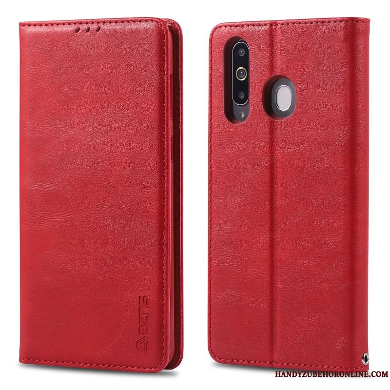 Etui Samsung Galaxy A8s Læder Skærmbeskyttelse Hængende Ornamenter, Cover Samsung Galaxy A8s Folio Telefonelegante