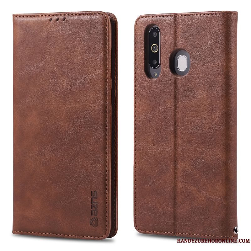 Etui Samsung Galaxy A8s Læder Skærmbeskyttelse Hængende Ornamenter, Cover Samsung Galaxy A8s Folio Telefonelegante