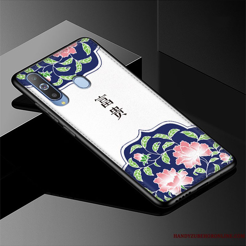 Etui Samsung Galaxy A8s Relief Kinesisk Stil Trend, Cover Samsung Galaxy A8s Kreativ Grøn Anti-fald
