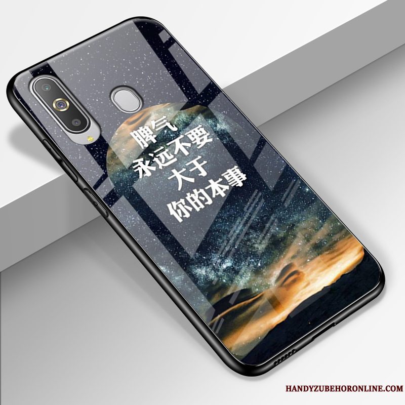 Etui Samsung Galaxy A8s Silikone Scenery Anti-fald, Cover Samsung Galaxy A8s Tasker Elskeren Glas