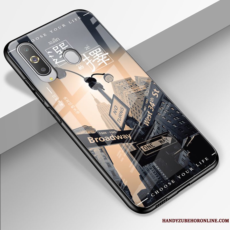 Etui Samsung Galaxy A8s Silikone Scenery Anti-fald, Cover Samsung Galaxy A8s Tasker Elskeren Glas