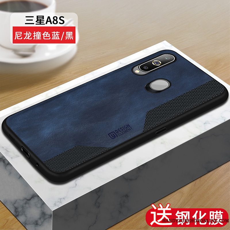 Etui Samsung Galaxy A8s Silikone Splejsning Rød, Cover Samsung Galaxy A8s Beskyttelse Strikkede Cool