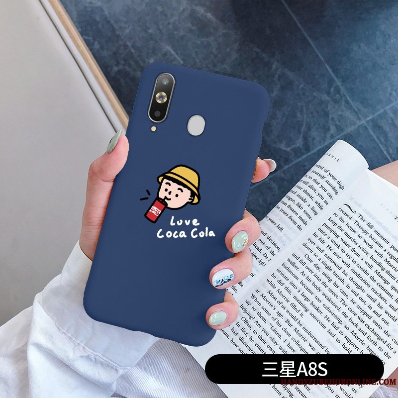 Etui Samsung Galaxy A8s Silikone Tynd Smuk, Cover Samsung Galaxy A8s Tasker Nubuck Af Personlighed