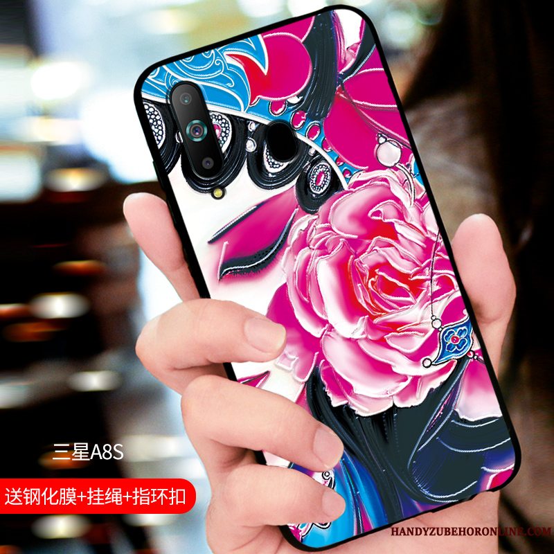 Etui Samsung Galaxy A8s Tasker Af Personlighed Trendy, Cover Samsung Galaxy A8s Beskyttelse Telefonblå