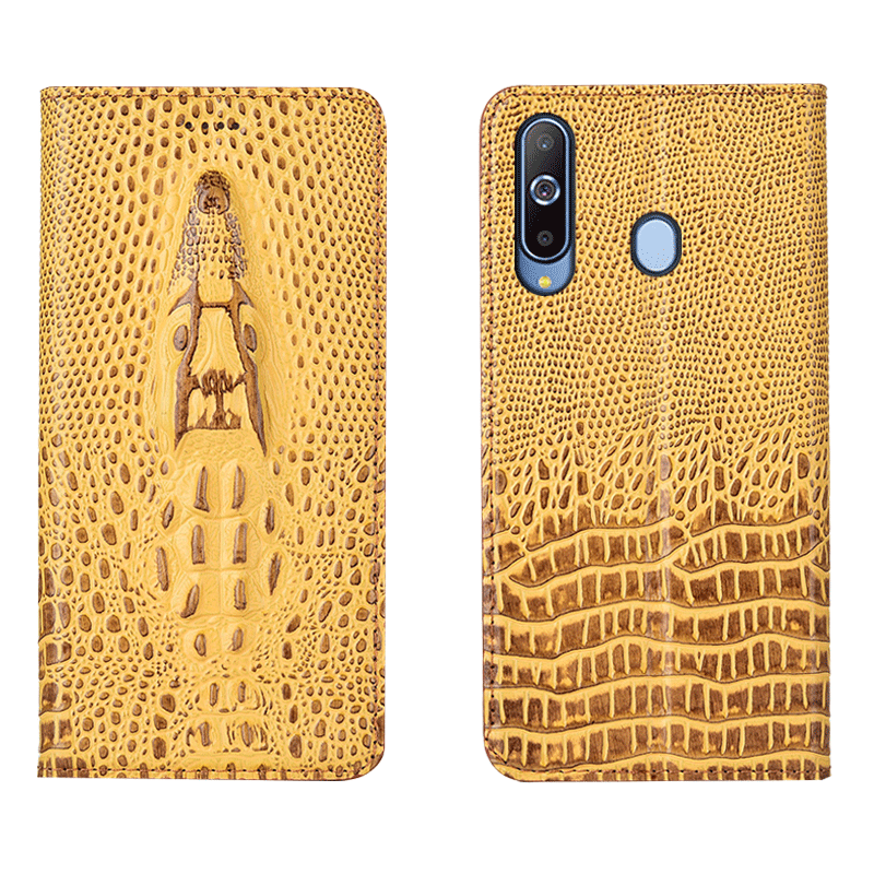 Etui Samsung Galaxy A8s Tasker Anti-fald Gul, Cover Samsung Galaxy A8s Læder Telefon