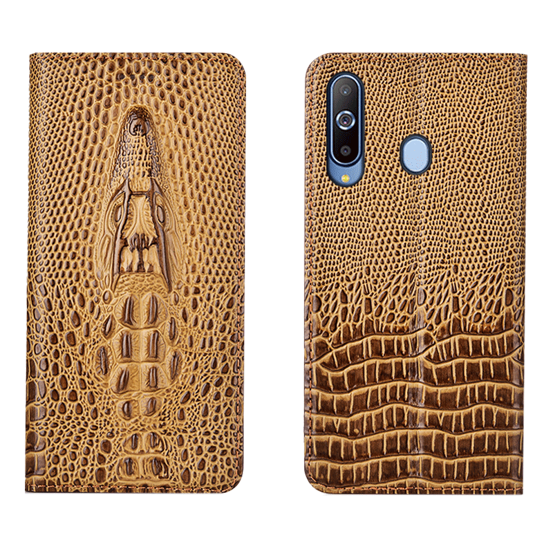 Etui Samsung Galaxy A8s Tasker Anti-fald Gul, Cover Samsung Galaxy A8s Læder Telefon