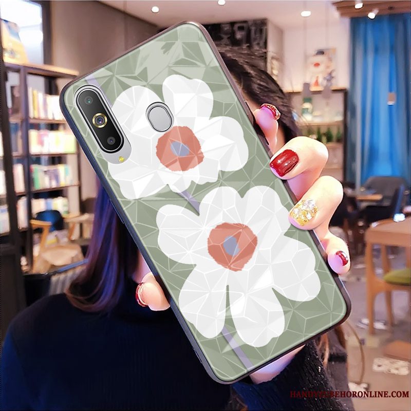 Etui Samsung Galaxy A8s Tasker Frisk Blomster, Cover Samsung Galaxy A8s Beskyttelse Mønster Lille Sektion