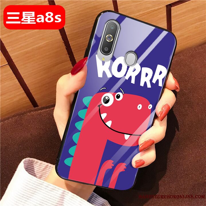 Etui Samsung Galaxy A8s Tasker Lyserød Anti-fald, Cover Samsung Galaxy A8s Beskyttelse Glas Smuk