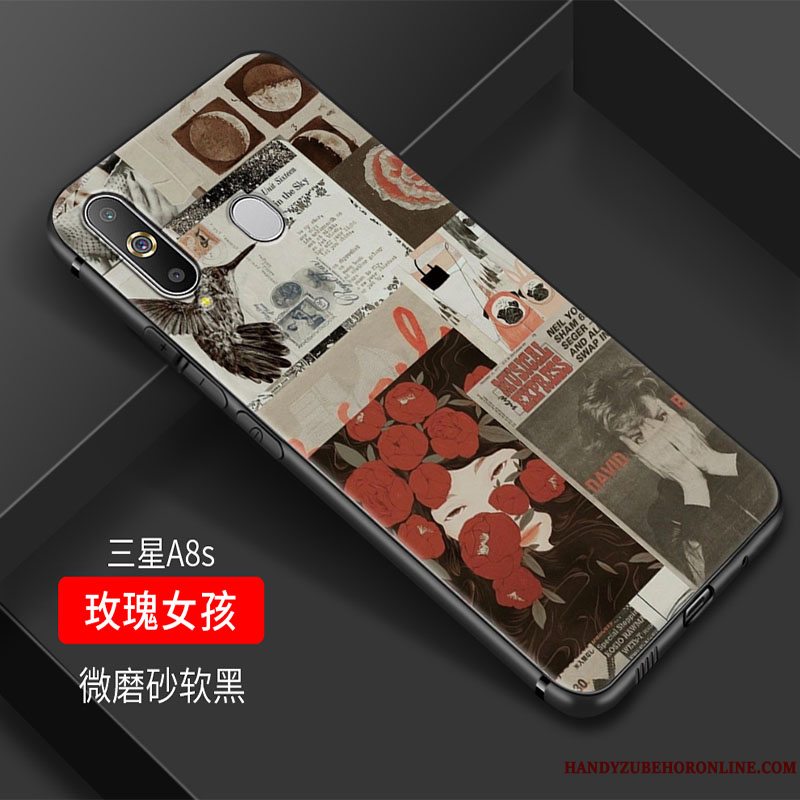 Etui Samsung Galaxy A8s Vintage Gul Reminiscens, Cover Samsung Galaxy A8s Blød Trend Telefon