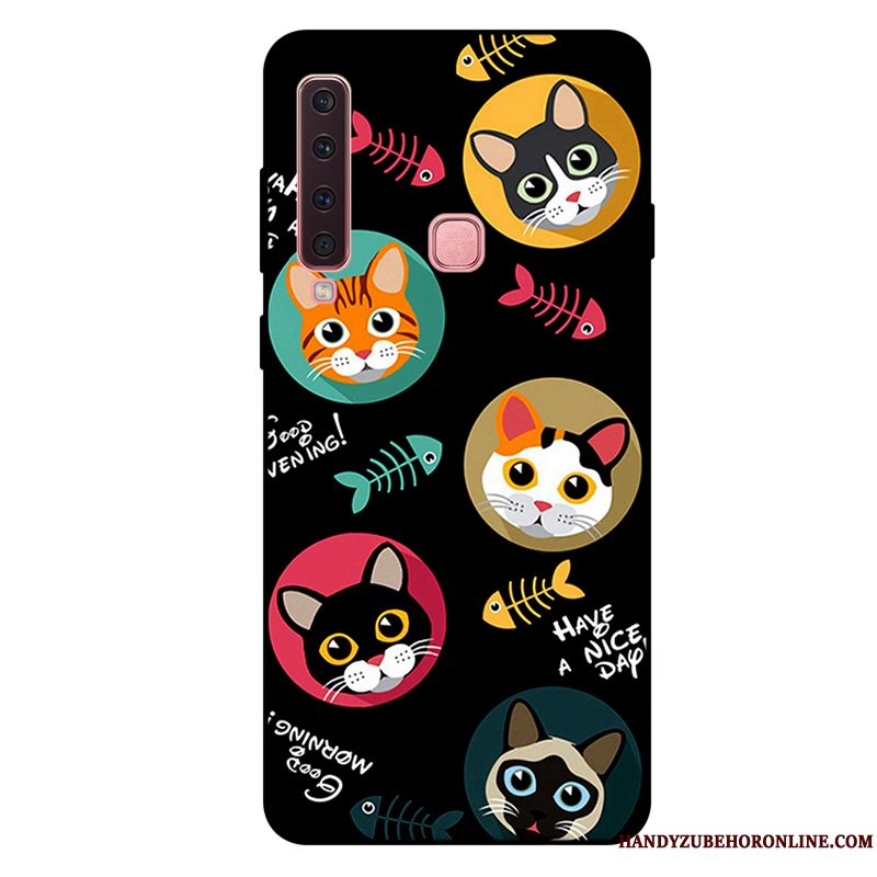 Etui Samsung Galaxy A9 2018 Beskyttelse Lille Sektion Lilla, Cover Samsung Galaxy A9 2018 Tasker Frisk Anti-fald