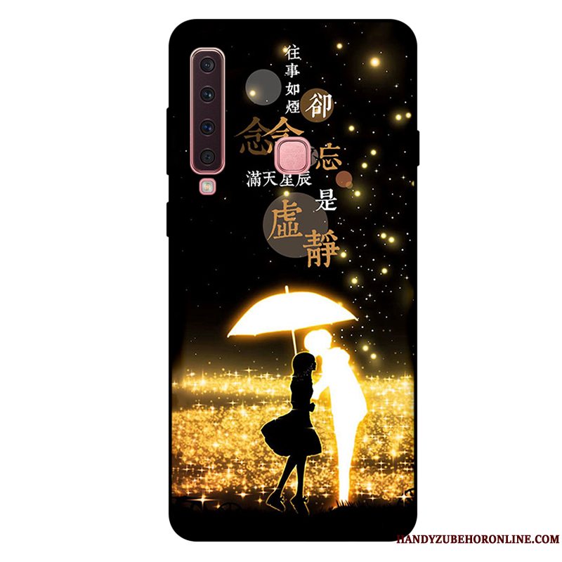 Etui Samsung Galaxy A9 2018 Beskyttelse Lille Sektion Lilla, Cover Samsung Galaxy A9 2018 Tasker Frisk Anti-fald