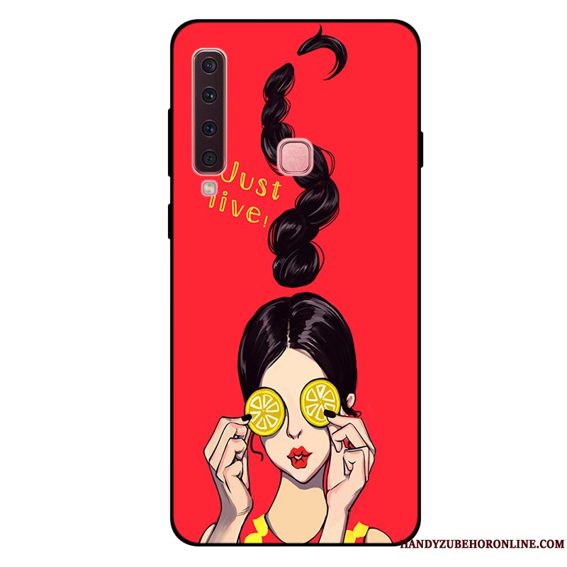 Etui Samsung Galaxy A9 2018 Beskyttelse Lille Sektion Lilla, Cover Samsung Galaxy A9 2018 Tasker Frisk Anti-fald