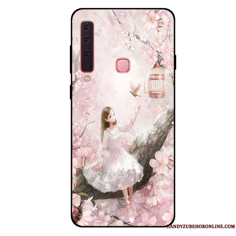 Etui Samsung Galaxy A9 2018 Beskyttelse Lille Sektion Lilla, Cover Samsung Galaxy A9 2018 Tasker Frisk Anti-fald