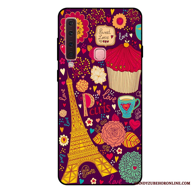 Etui Samsung Galaxy A9 2018 Cartoon Telefonanti-fald, Cover Samsung Galaxy A9 2018 Blød Rød