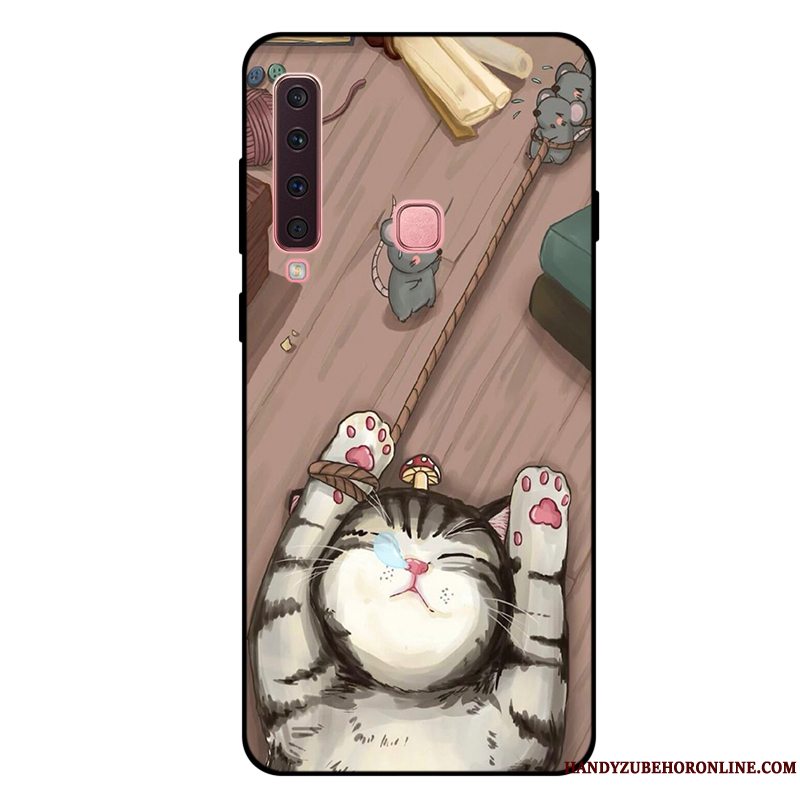 Etui Samsung Galaxy A9 2018 Cartoon Telefonanti-fald, Cover Samsung Galaxy A9 2018 Blød Rød